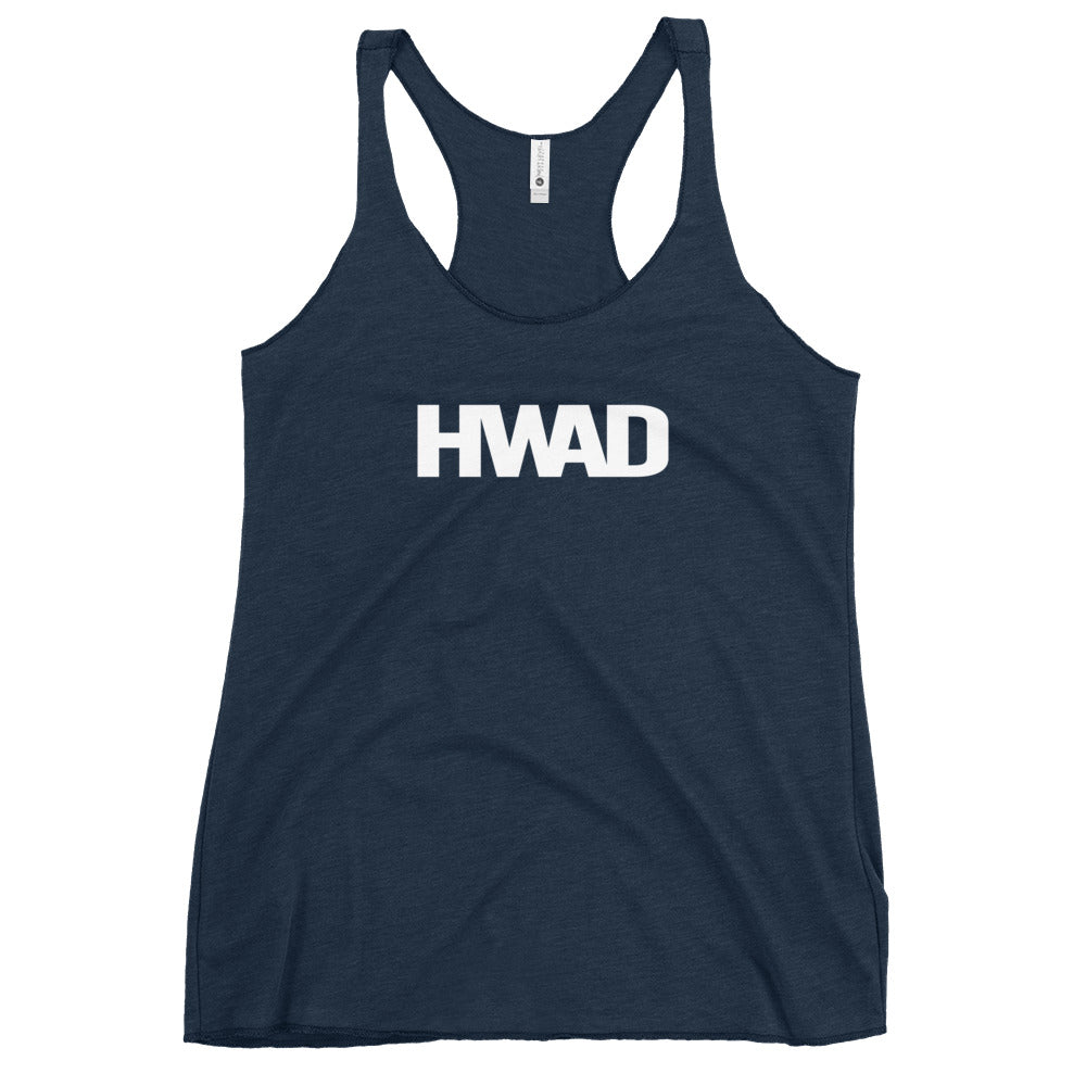 HWAD Classic Womens Racerback Tank Navy Blue