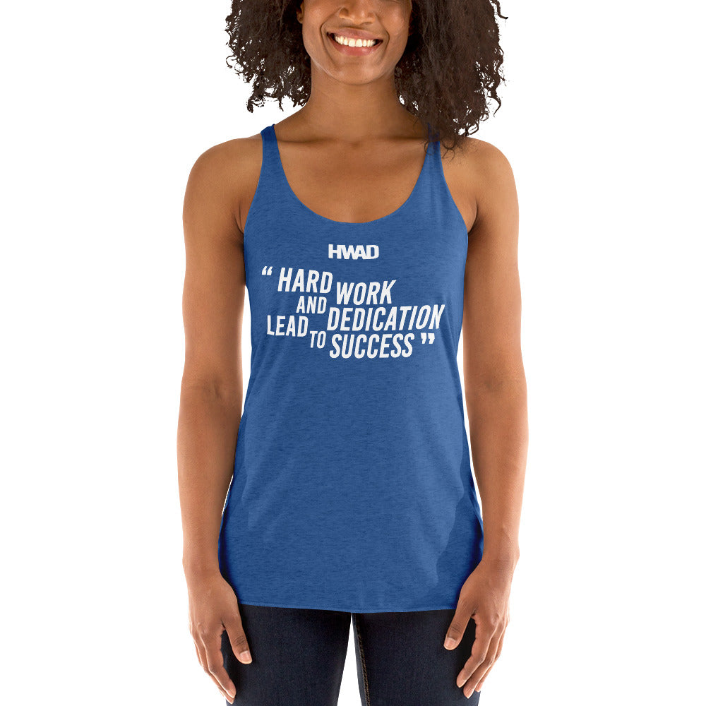HWAD Quote Womens Racerback Tank Blue