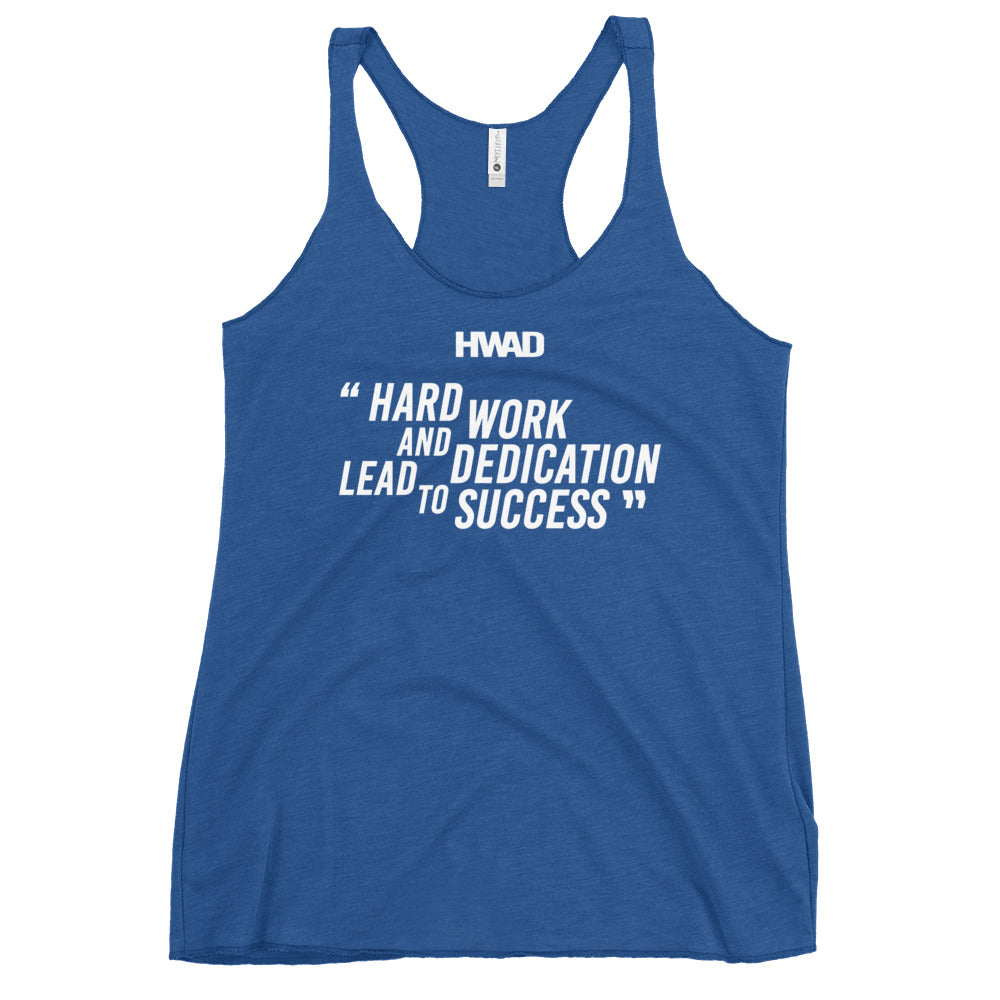 HWAD Quote Womens Racerback Tank Blue